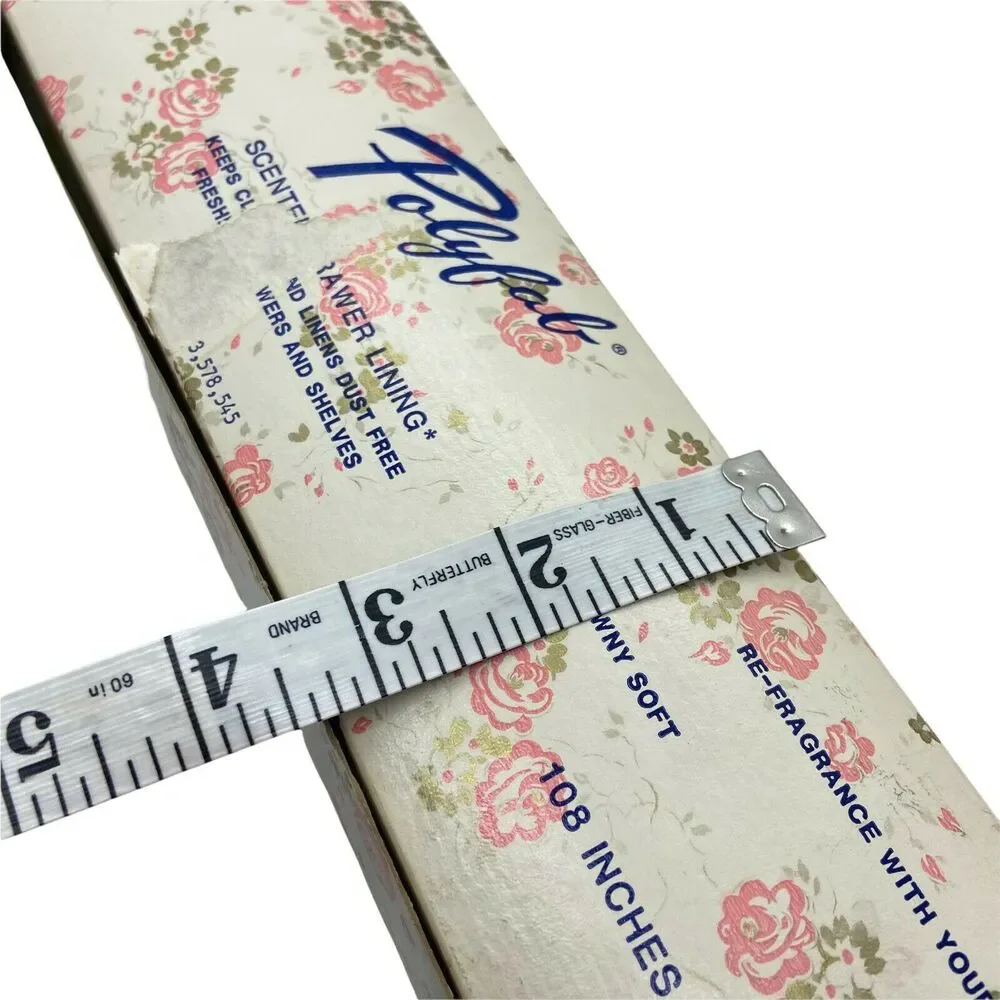 Scented Shelf Paper 50s 60s Vintage Polyfab Multicolor Floral Partial Roll 17.5